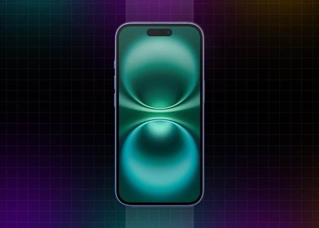iPhone 16 and 16 Plus Teal Wallpaper in 4k