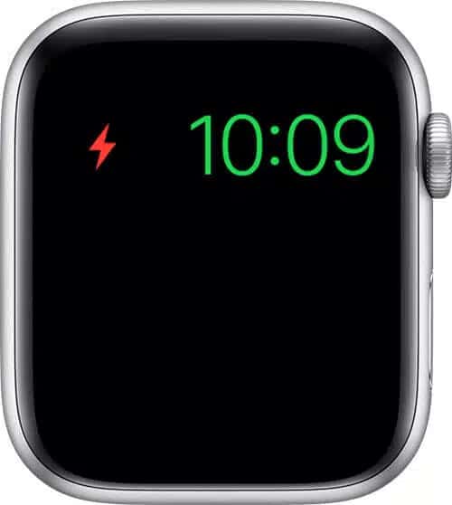 Apple Watch Low battery icon.