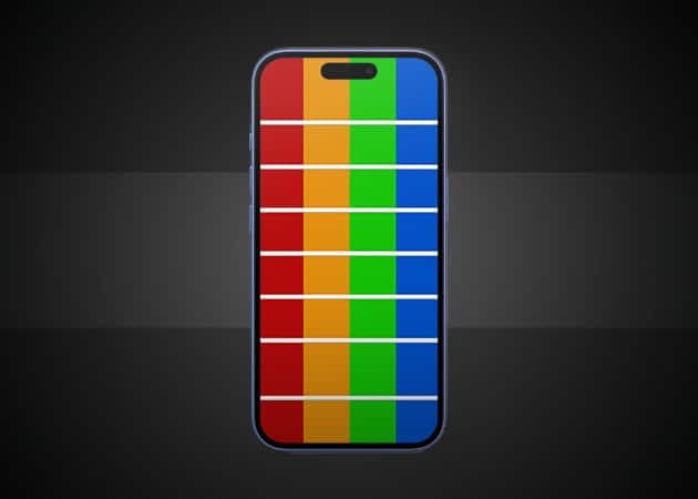 Bold and vibrant shelf iPhone wallpaper.