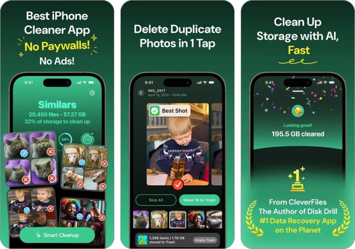 Clever Cleaner AI CleanUp iOS App.