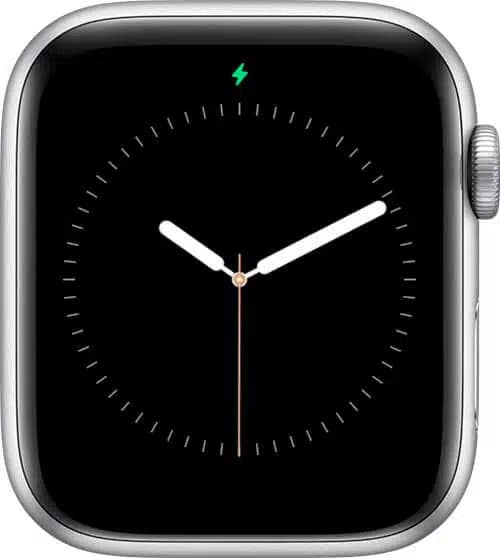 Green charging icon on watchOS.