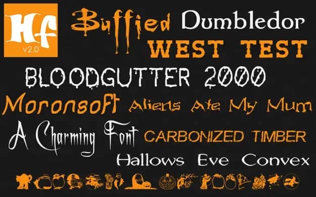 Halloween Fonts- Free Commercial Use Holiday Fonts.