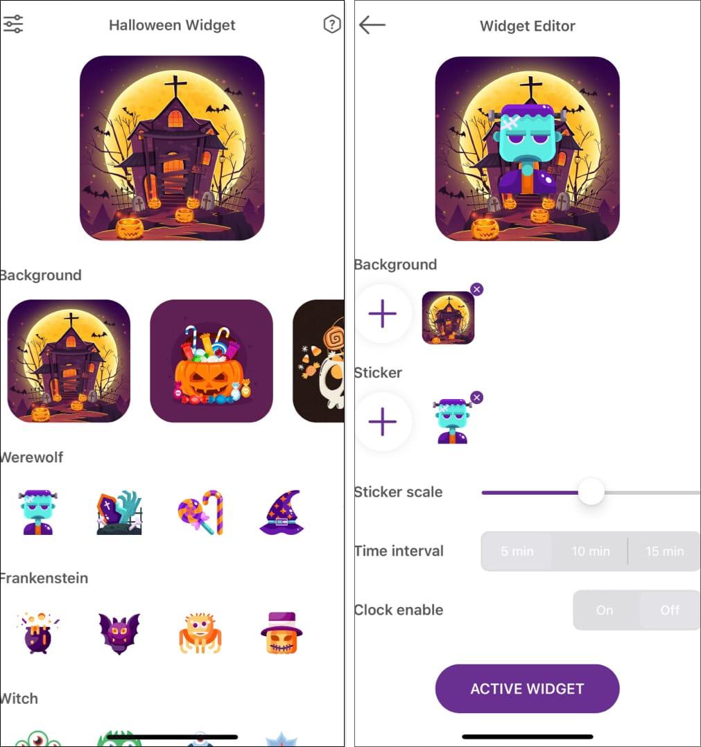 Halloween Widget.