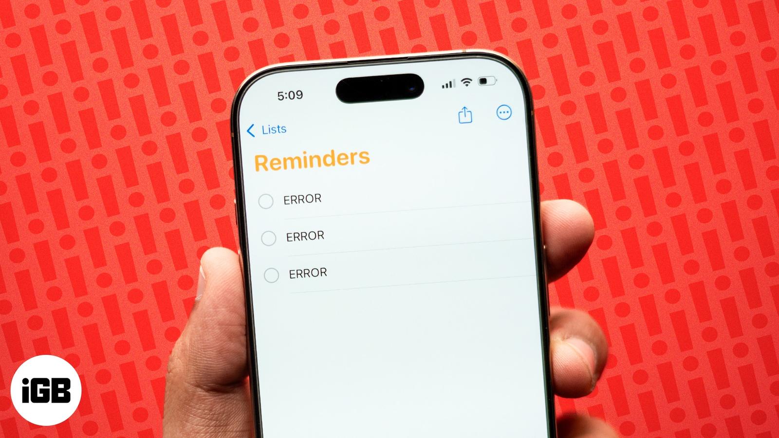 How to Fix iPhone Reminders Not Working