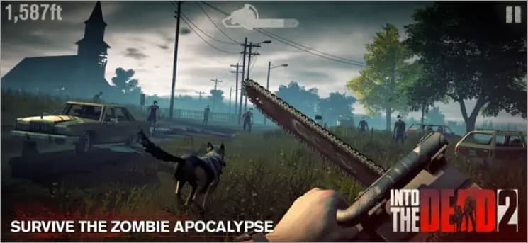 Into the Dead 2 iPhone zombie game.