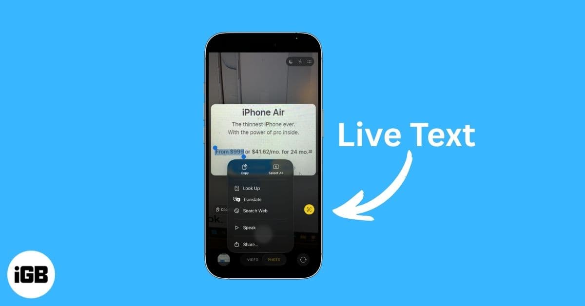 How to Use Live Text on iPhone to Copy, Translate, and Look Up Text
