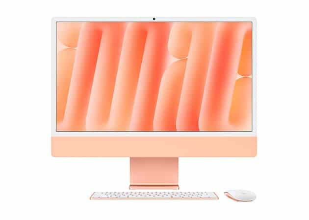 iMac M4 orange wallpaper.