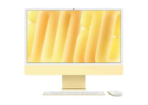 iMac M4 yellow wallpaper.
