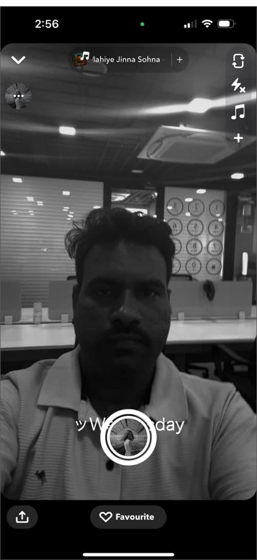 Black and White Snapchat filter.