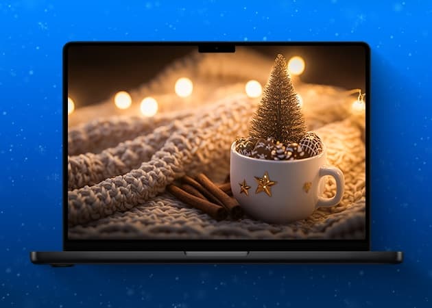 Christmas Aesthetic Mac wallpaper.