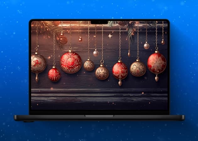 Christmas Ornaments desktop wallpaper.