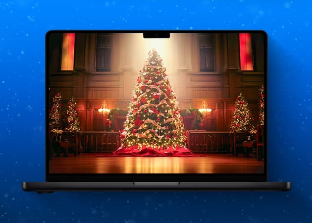 Christmas Tree desktop background.