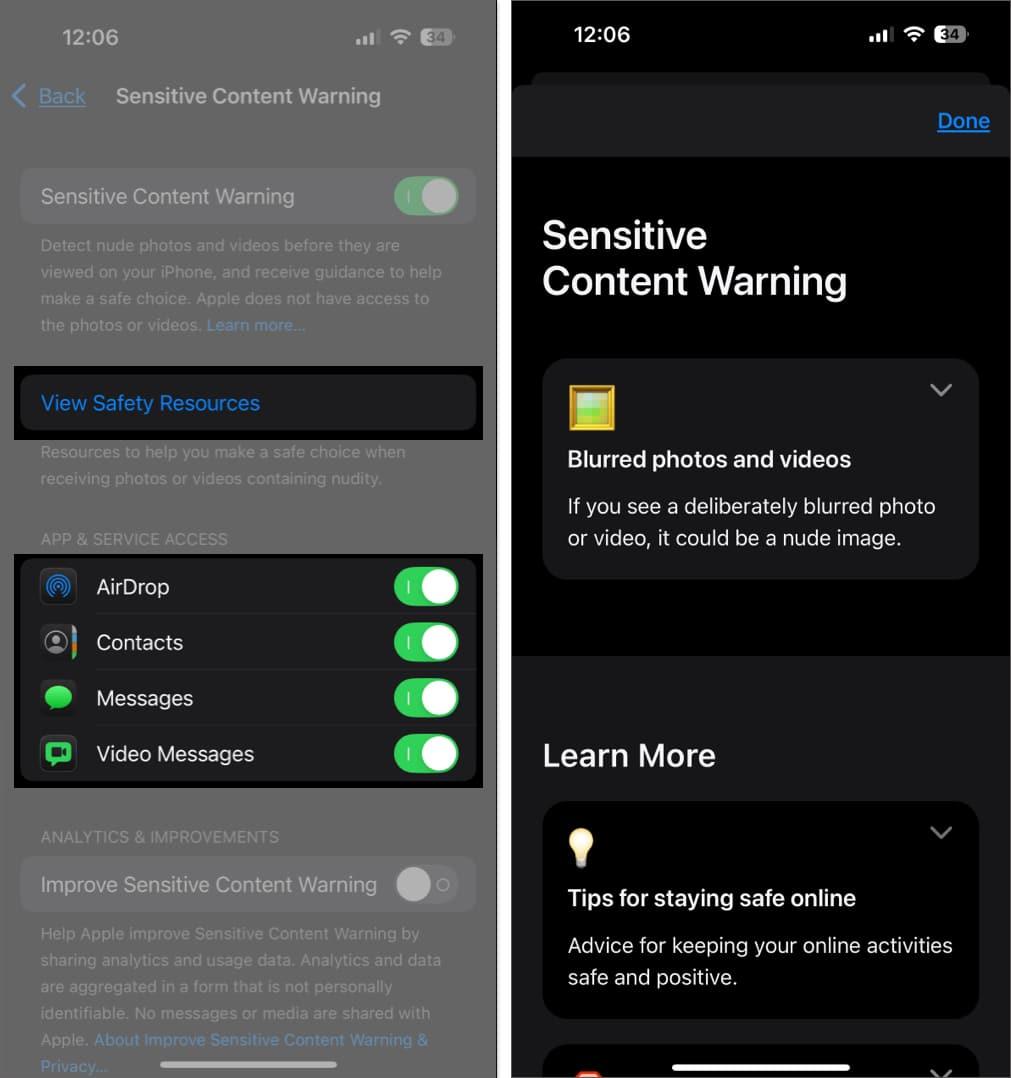 Customize Privacy Security settings on iPhone.