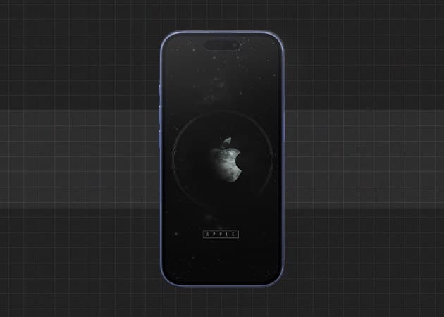 Dark Apple logo wallpaper.