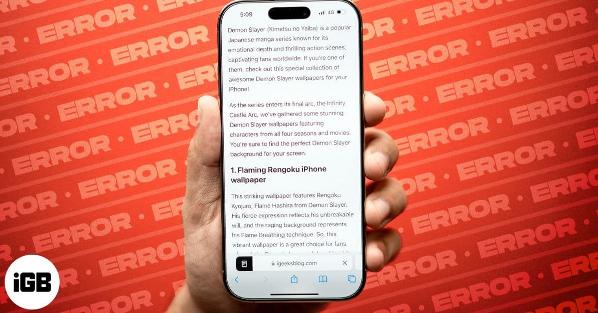 Fix Safari Not Working on iPhone and iPad