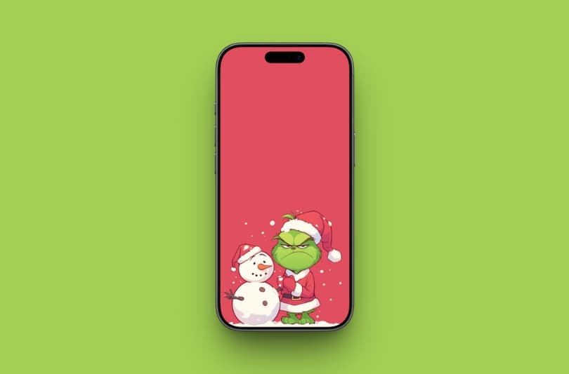 Grinch Building a Snowman