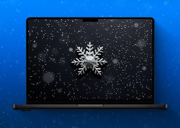 Snowflake Christmas Mac background.