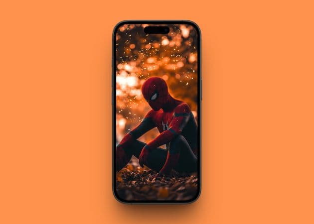 Spiderman in flames wallpaper