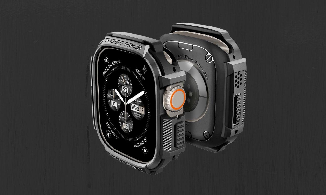 Spigen Rugged Armor Designed for Apple Watch Ultra.