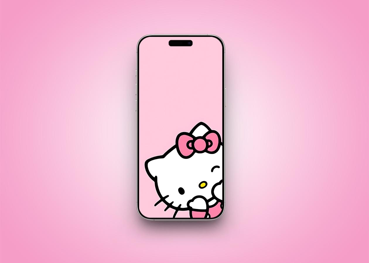 Hello Kitty peek a bow wallpaper