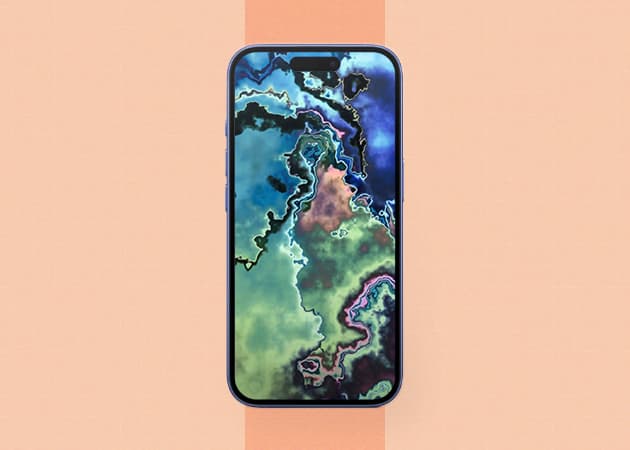 Artistic and colorful topography wallpaper.
