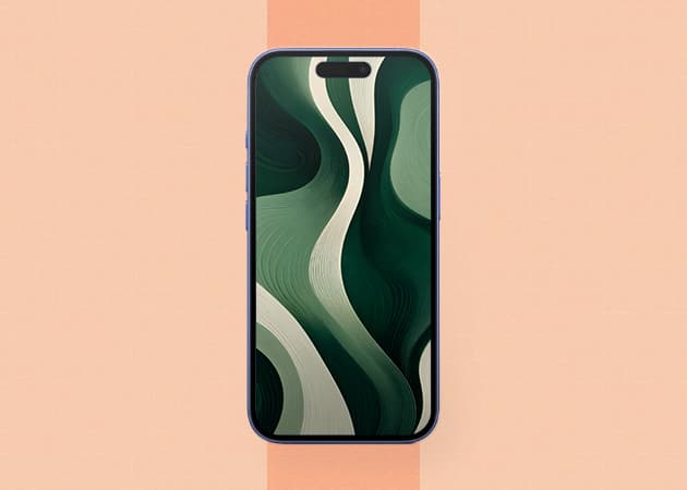 Minimalist green topography wallpaper.