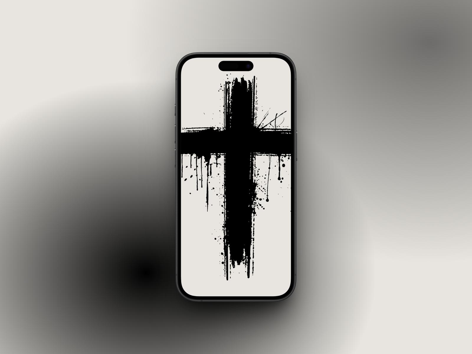 drippy cross wallpaper