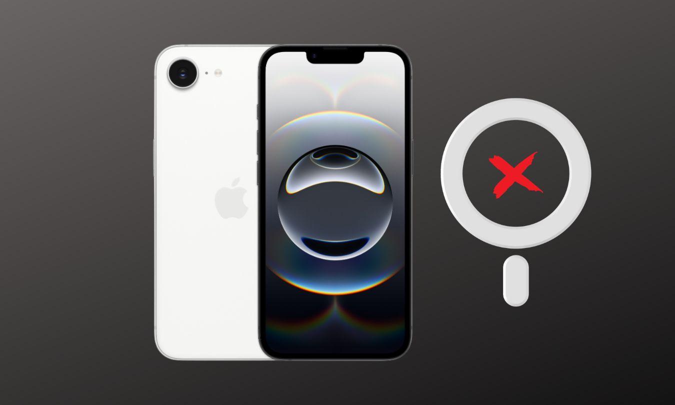 Missing MagSafe support on the iPhone 16e.