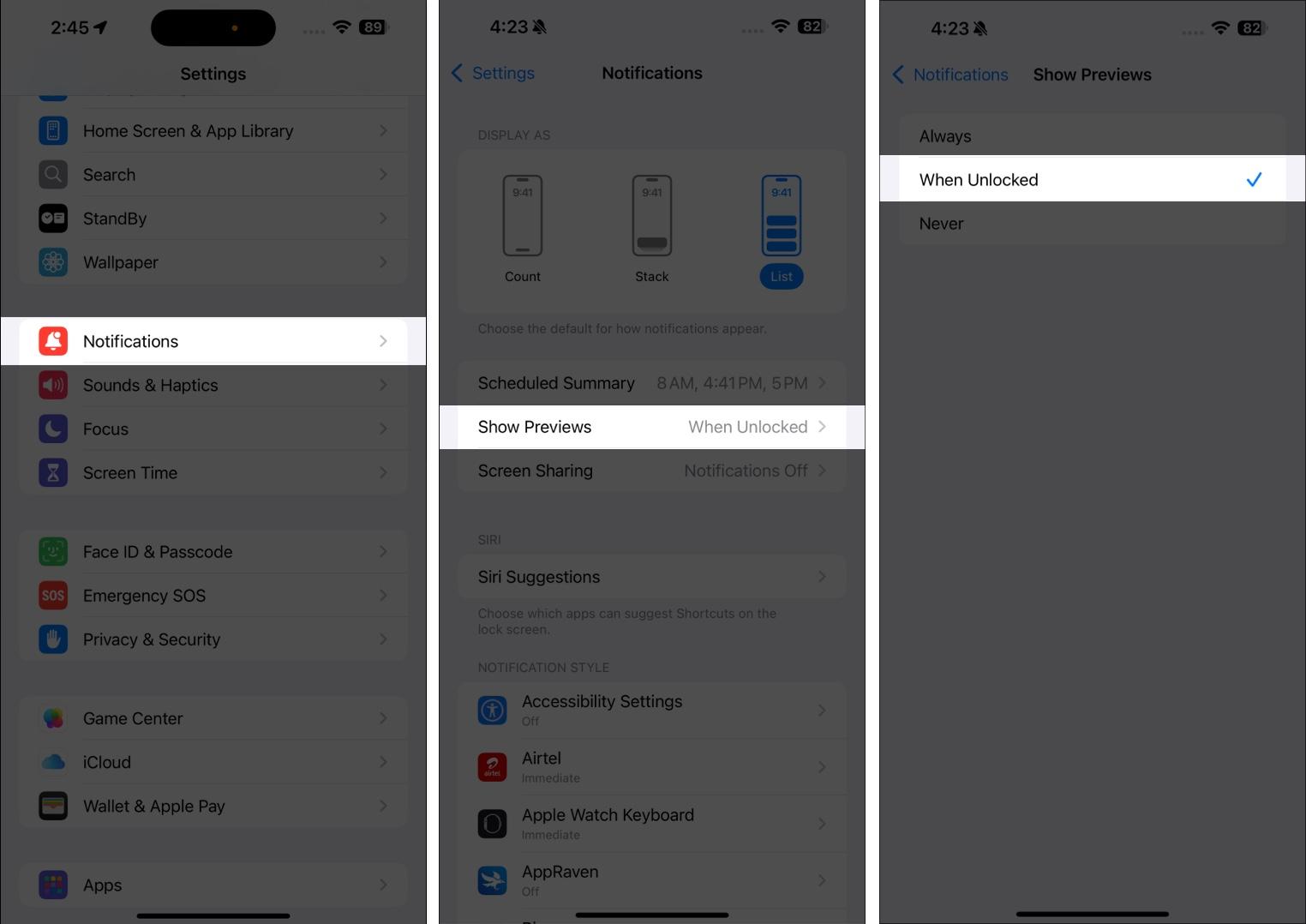 Preventing notification access on iPhone Lock Screen when it's locked.