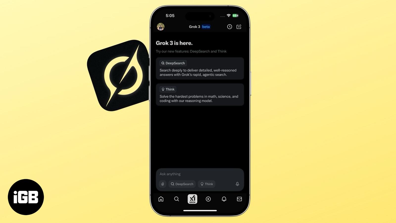 Use Grok AI on iPhone.