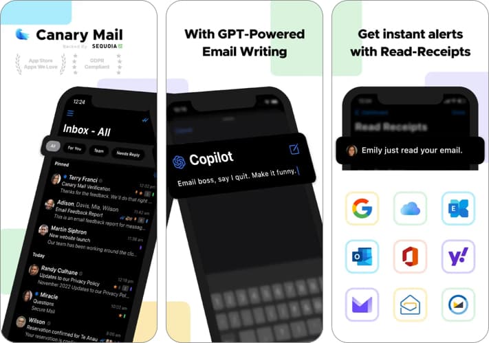 canary mail email app for iPhone and iPad