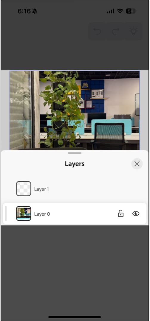 Layers support in the iOS Photoshop app.