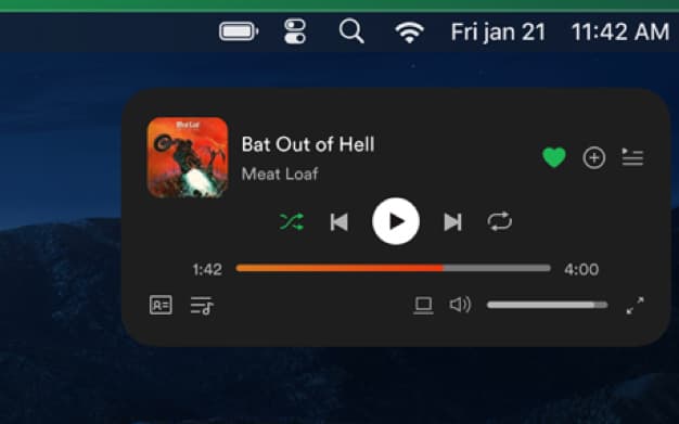 spotify mac widget