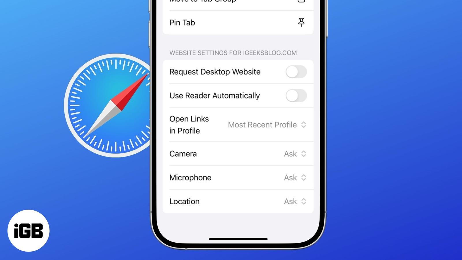 How to customize website settings in Safari on iPhone
