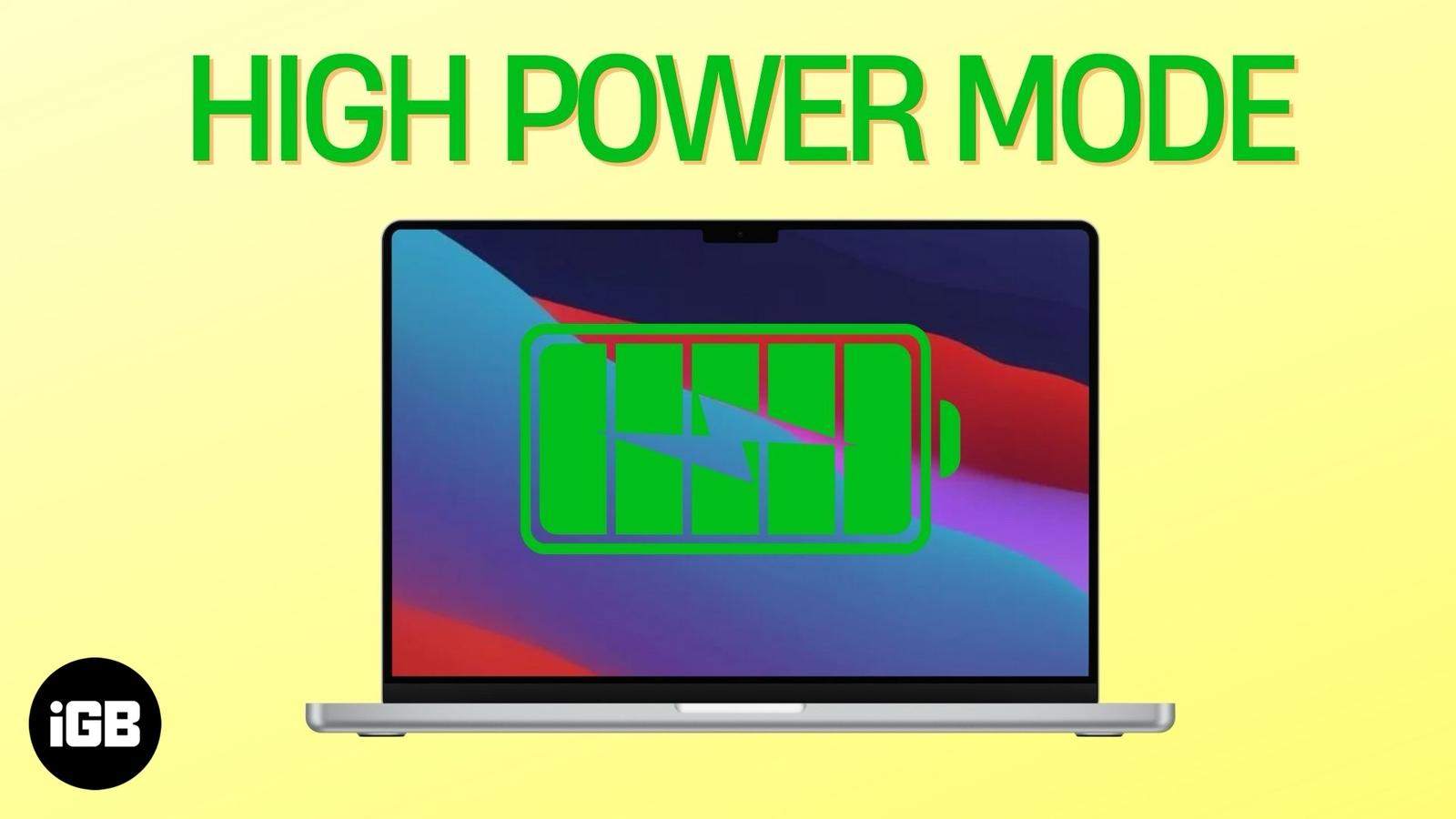 How to use High Power Mode on your MacBook Pro