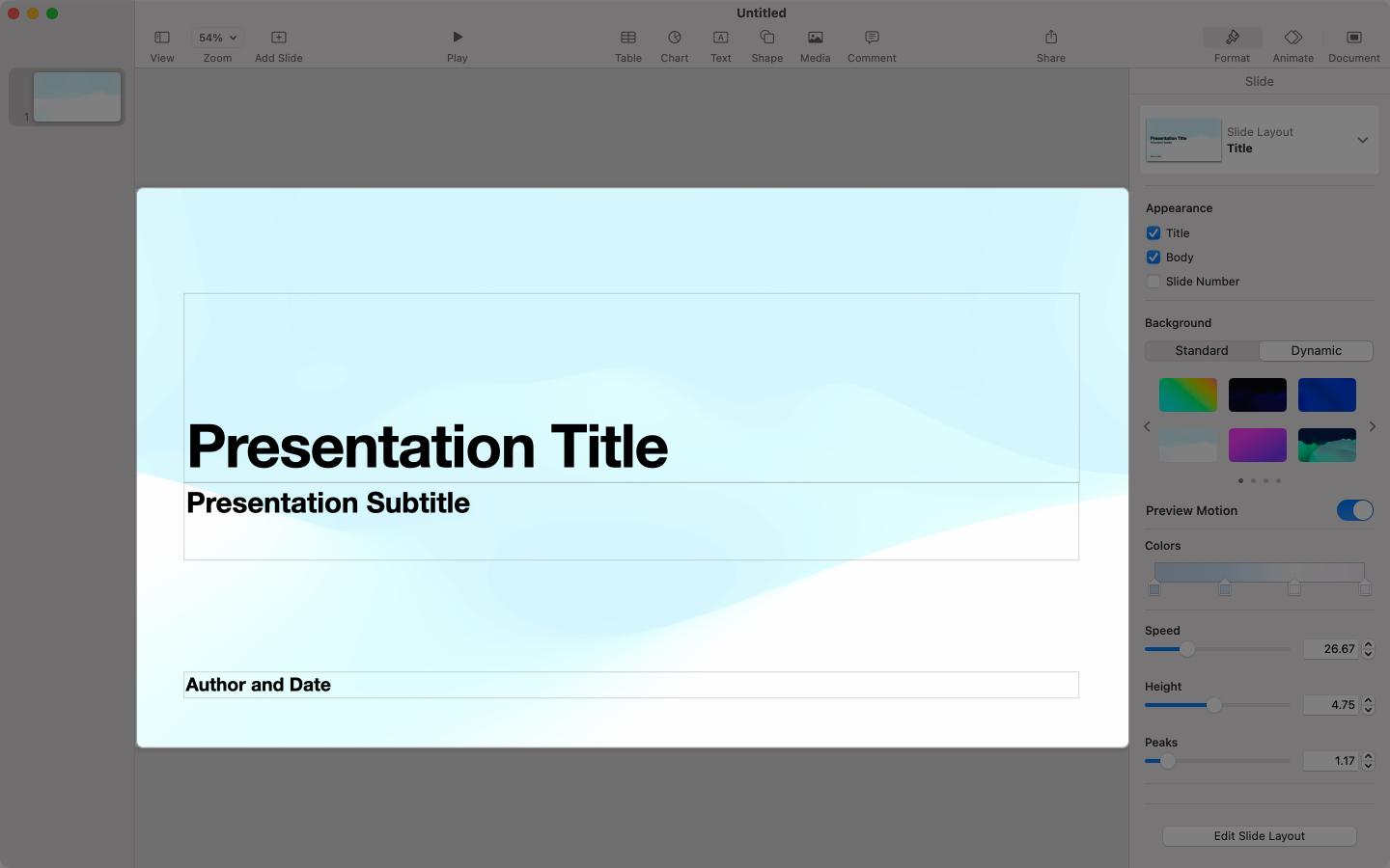 Adding presentation details.