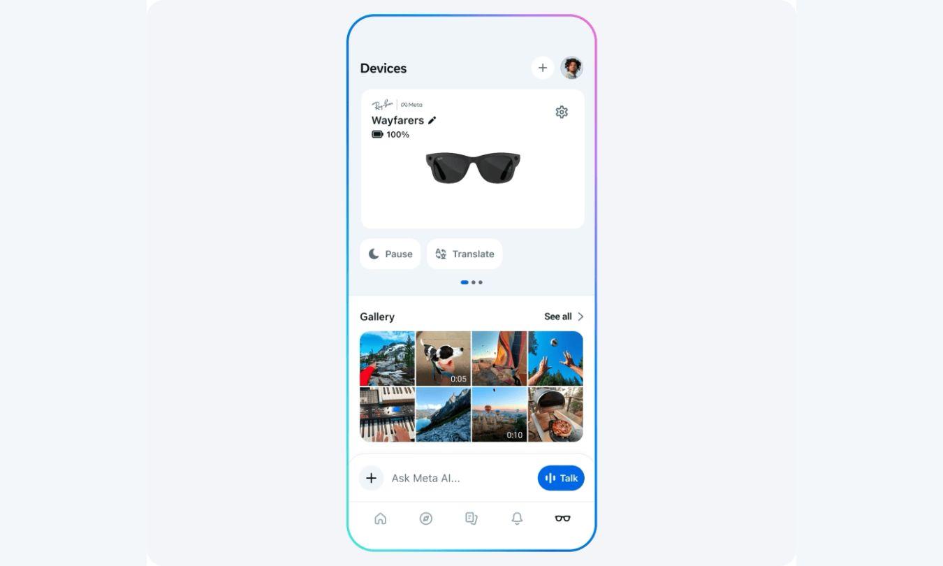 Meta AI App - Deep Integration with Meta Smart Glasses and Web.