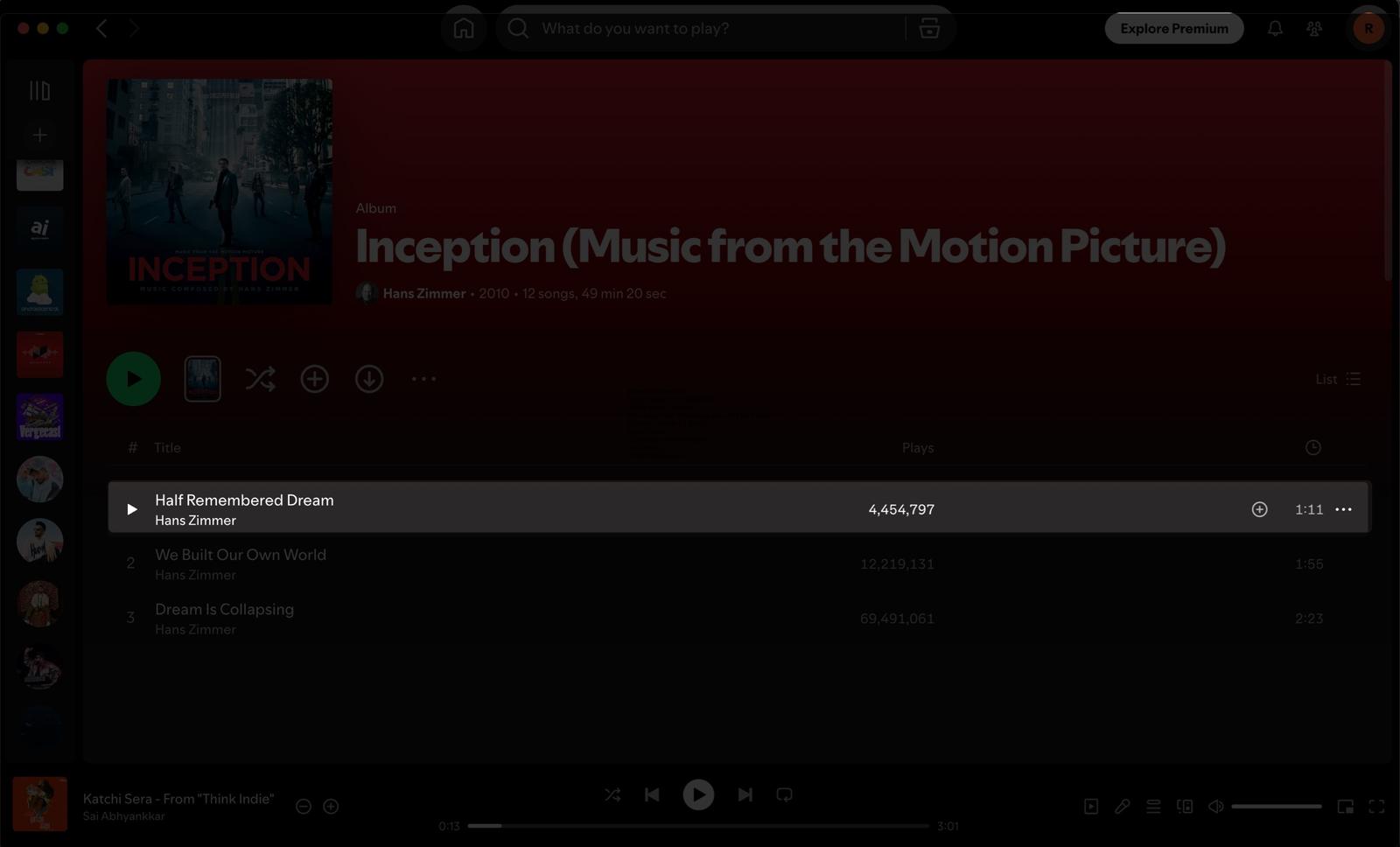 Finding a song in a Spotify playlist to hide.