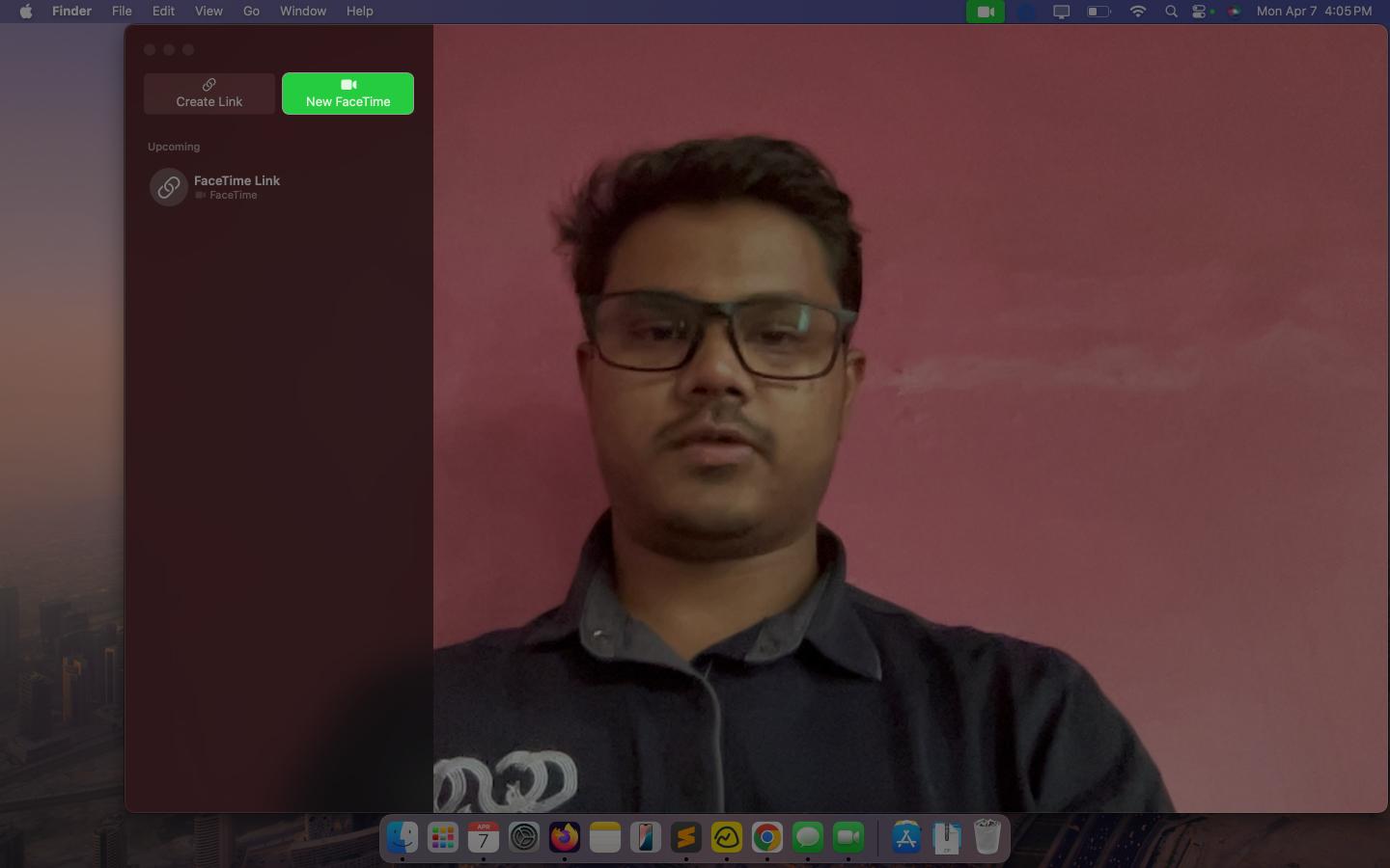New FaceTime button in the FaceTime app on a Mac.