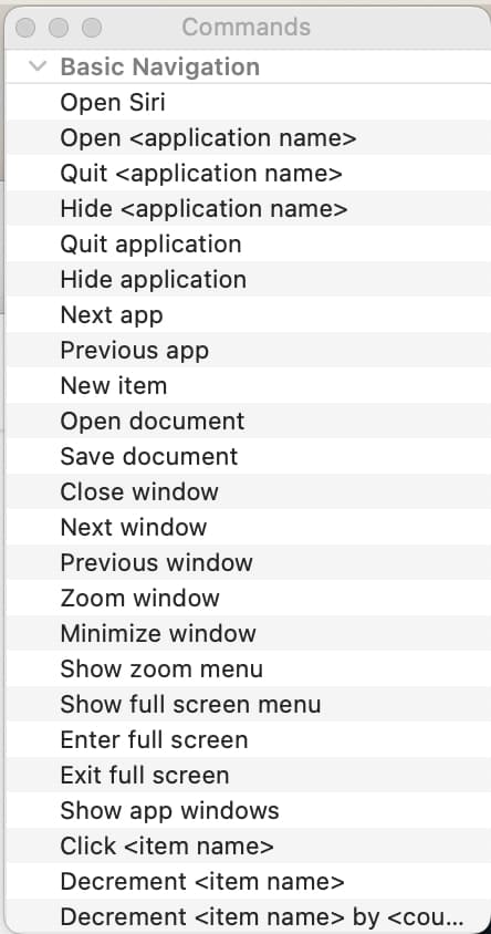 Use basic voice control commands on Mac