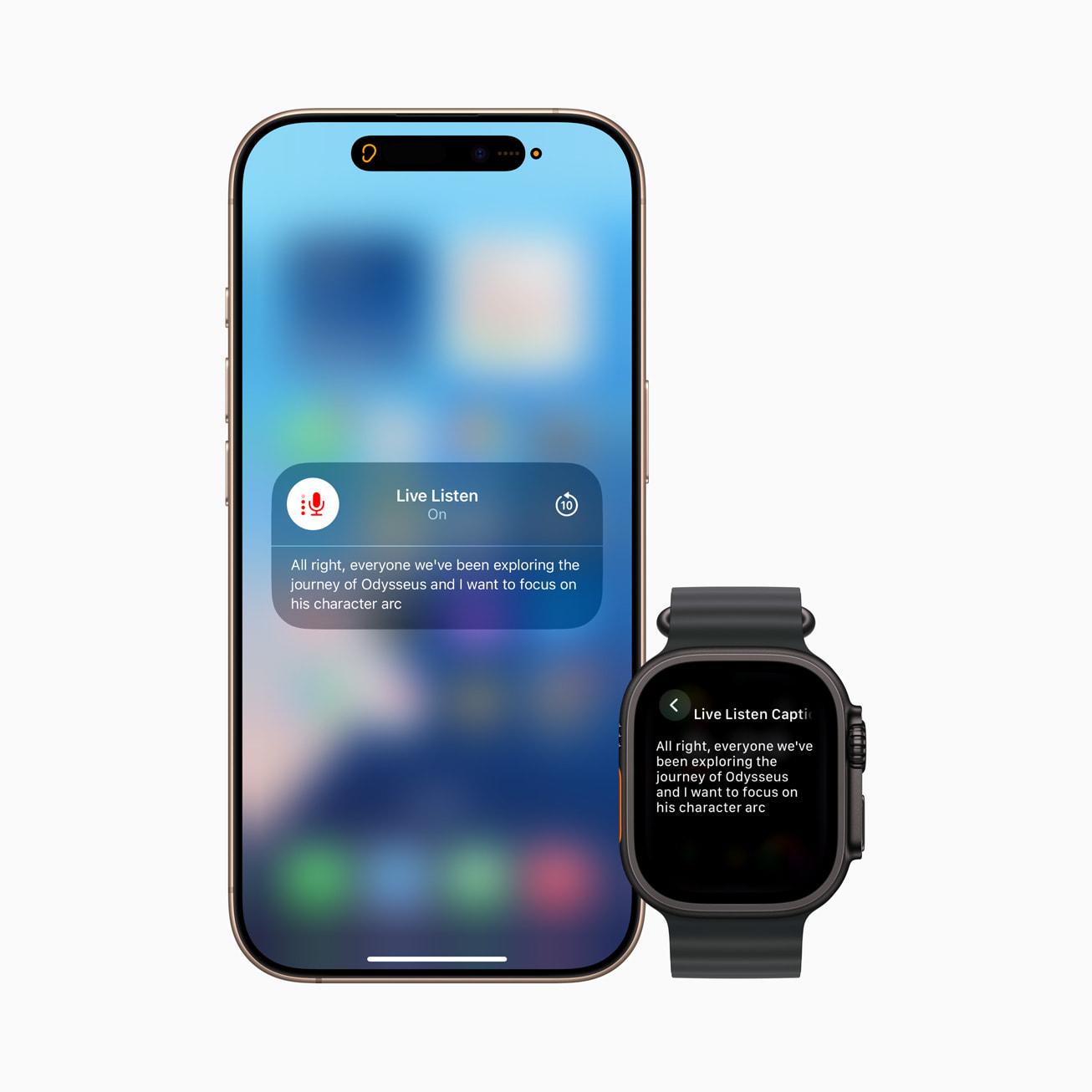 Live Captions Apple Watch