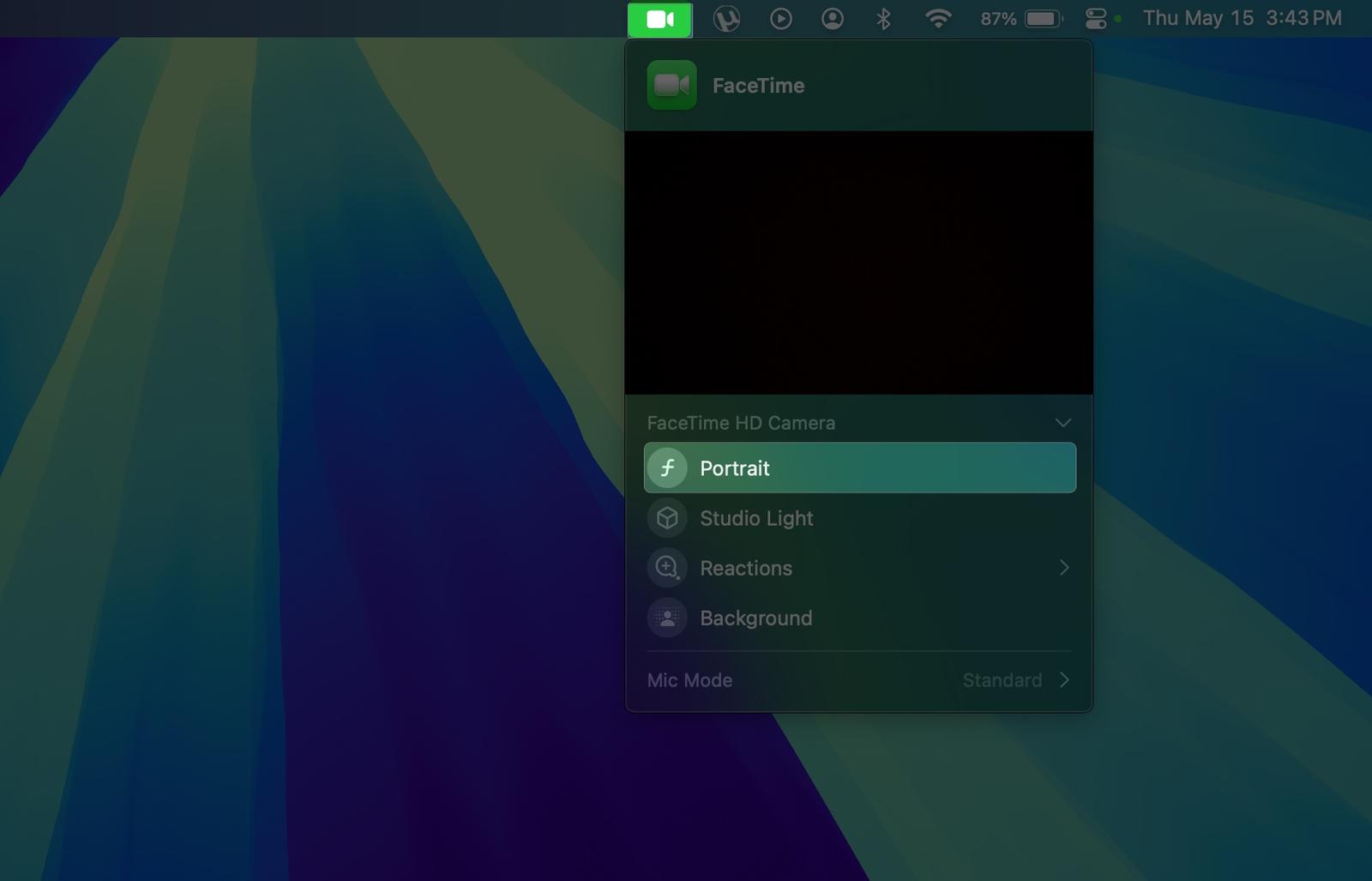 Blur background in the FaceTime on the Mac