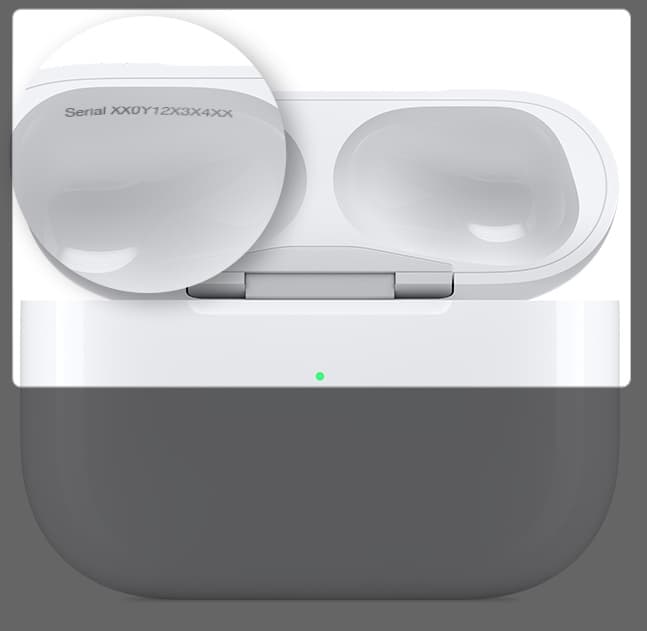 Check AirPods serial number under the lid to spot fake AirPods