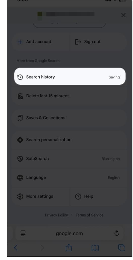 Delete search history for more refine suggestions