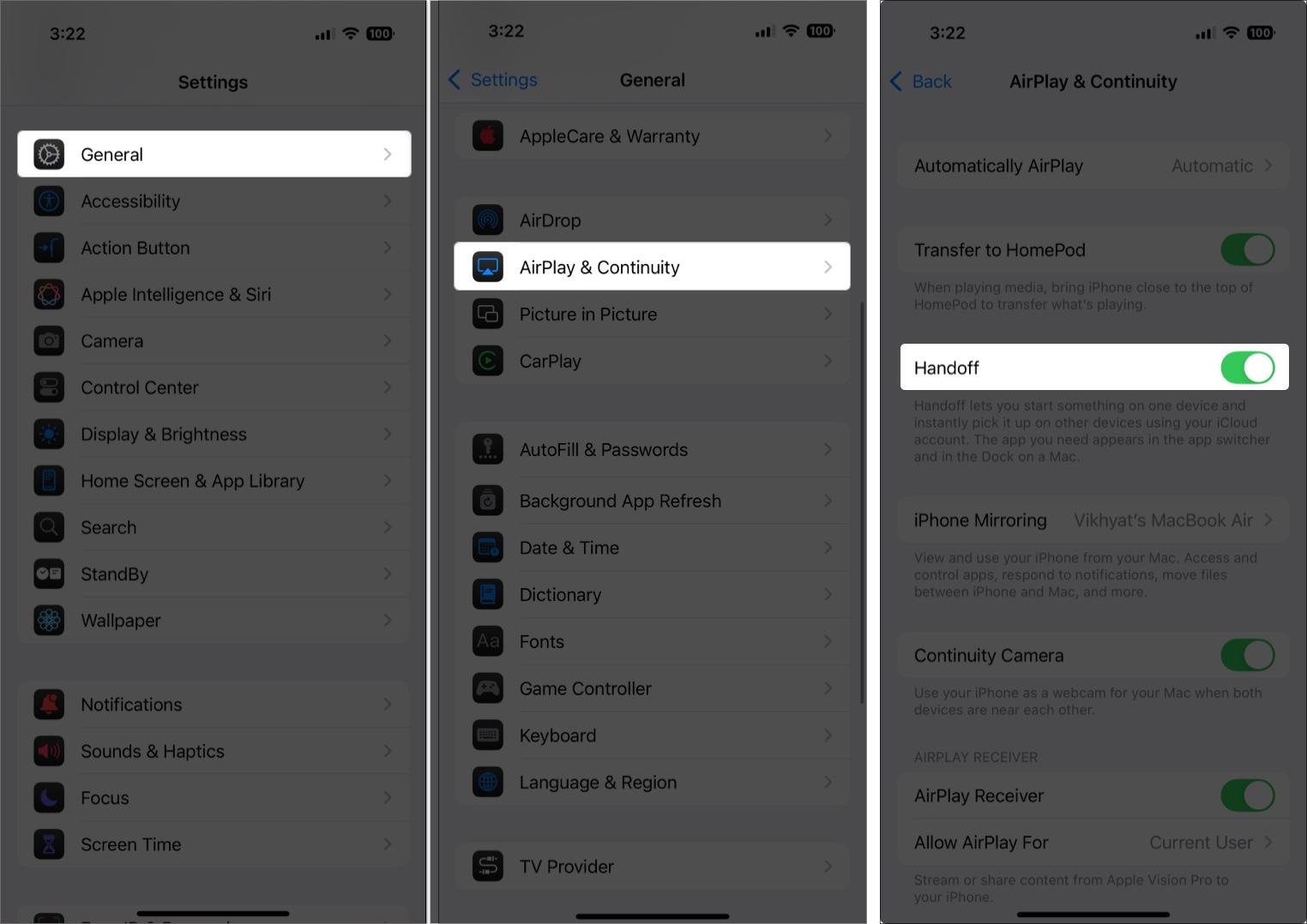 Enable universal clipboard in iPhone and iPad