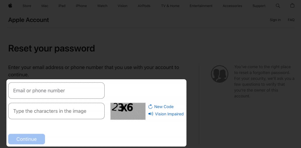 Enter phone number and captcha for further process