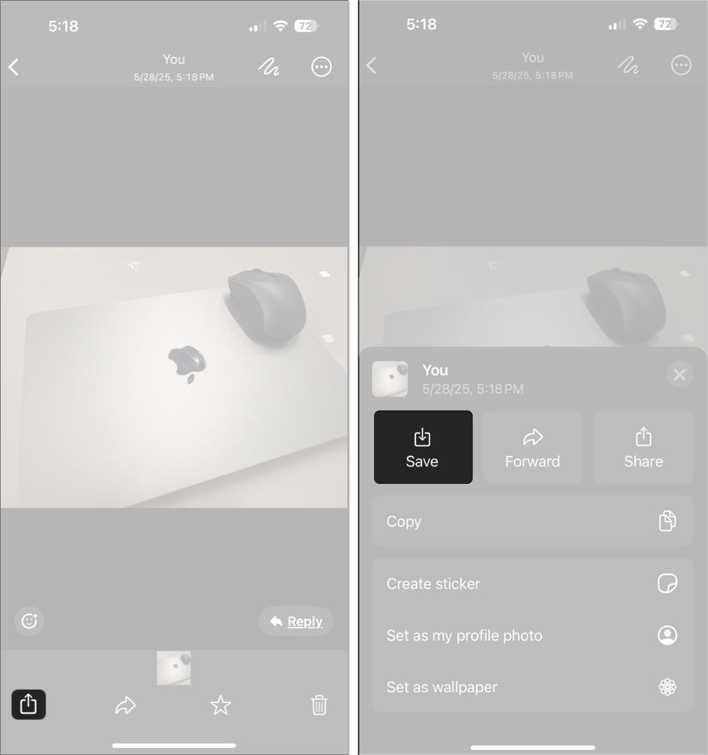 Save compress image from Whatsapp chat