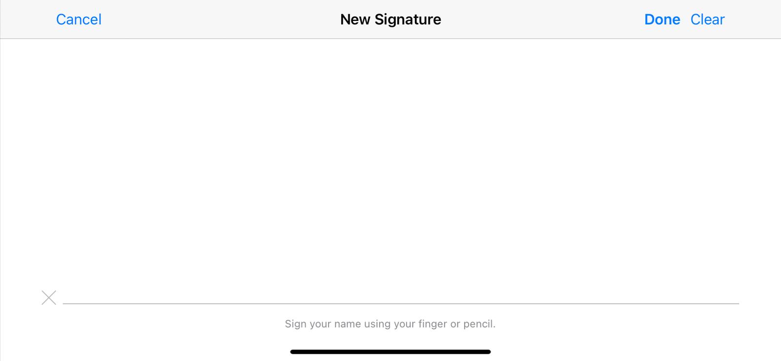 Set a title to your signature and tap done to save your signature