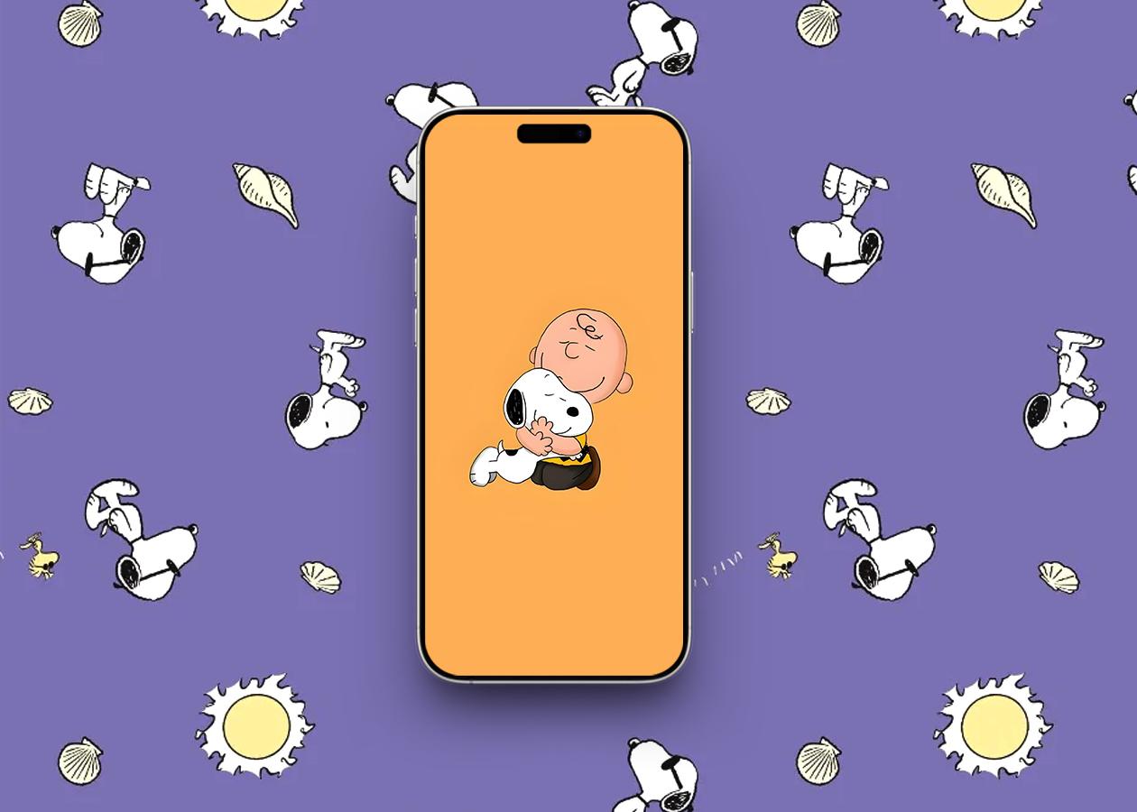 Snoopy and friends group hug