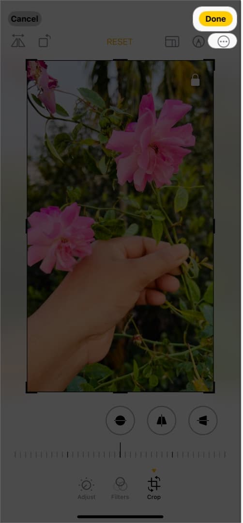 Tap done to save or click three dots to save as duplicate
